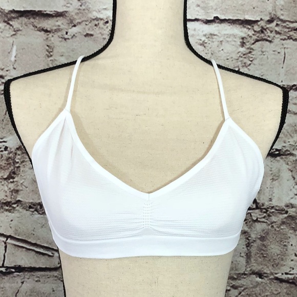 New Strappy Back Pull-Over White Fashion Bralette - Picture 5 of 6